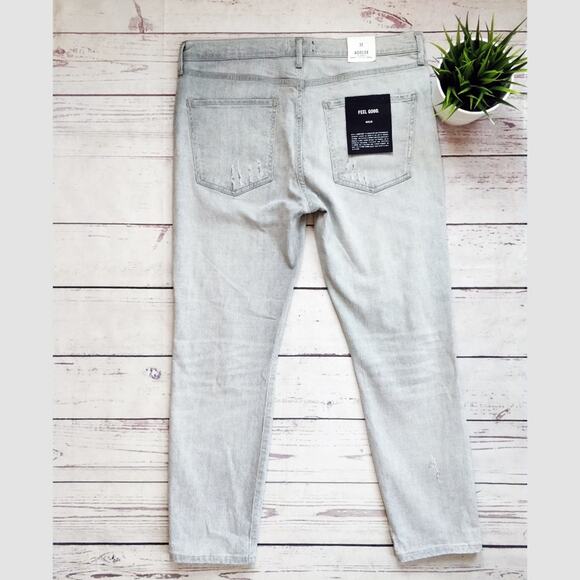 AGOLDE Sophie High Rise Skinny Crop Ankle Jeans Distressed Grey 31 NWT - Picture 6 of 8